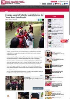 Malesia: Coppia italiana salvata da alluvione nel parco Endau Rompin