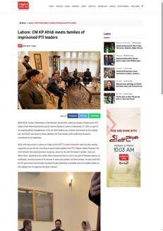 Pakistan: Khyber Pakhtunkhwa Chief Minister visits families of jailed PTI leaders