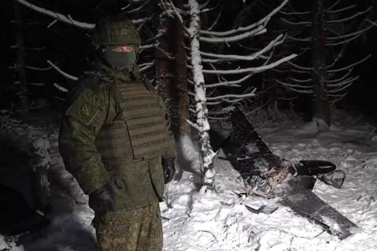Il drone abbattuto utilizzato nell'attacco contro la residenza di Vladimir Putin
