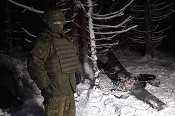 Il drone abbattuto utilizzato nell'attacco contro la residenza di Vladimir Putin
