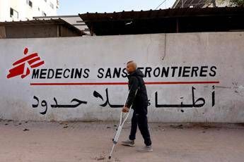 Gaza City, la sede di Medici Senza Frontiere, ong tra le 37 messe al bando da Israele - Afp