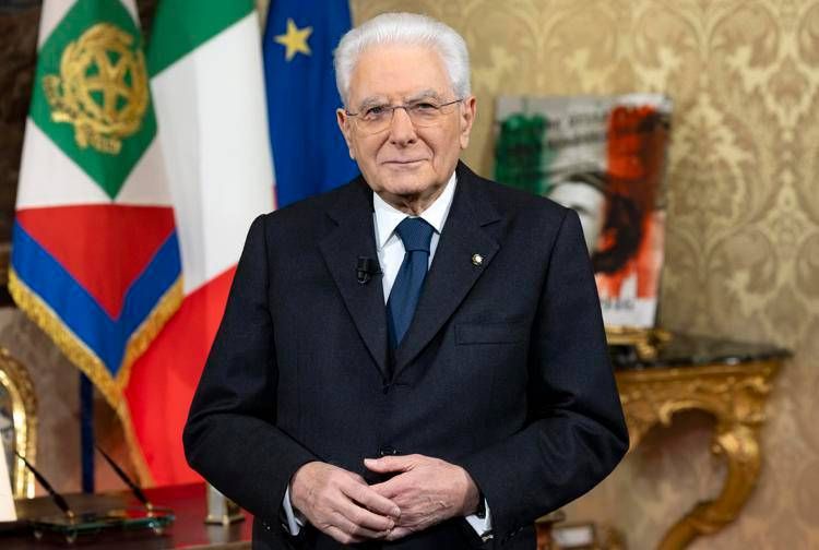 Il capo dello Stato Sergio Mattarella, foto dal Quirinale