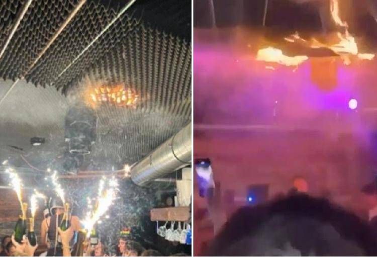 L'inizion dell'incendio a Le Constellation