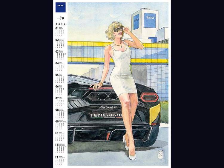 Milo Manara interpreta il calendario TEXA 2026: un omaggio all’eccellenza italiana