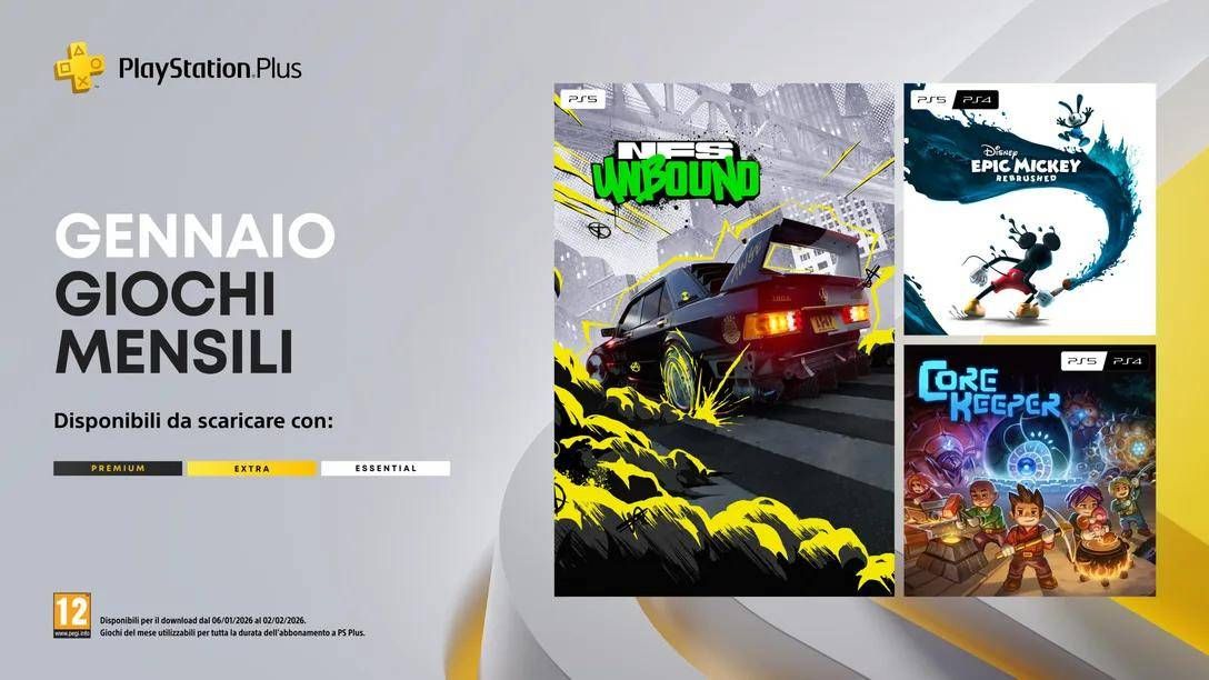 Da Epic Mickey a Need for Speed, parte il 2026 di PlayStation Plus
