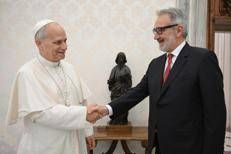 Papa Leone e Francesco Rocca - Vatican Media