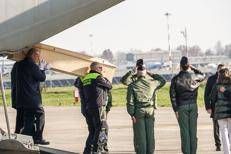 Arrivo delle salme dei ragazzi morti nell'incendio di Crans-Montana - (Ipa)