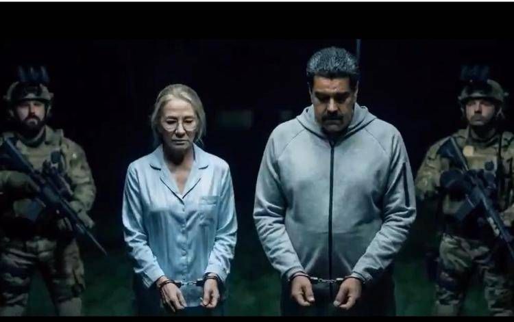 Uno screenshot del filmato sulla cattura di Maduro