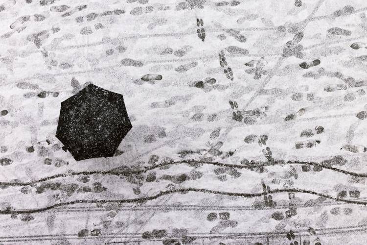 Neve in città - (Afp)