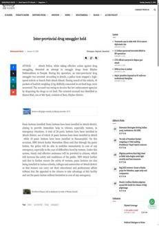 Pakistan: Arrestato trafficante di droga e installati pulsanti antipanico ad Attock