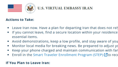 Messaggio dell'ambasciata virtuale Usa in Iran