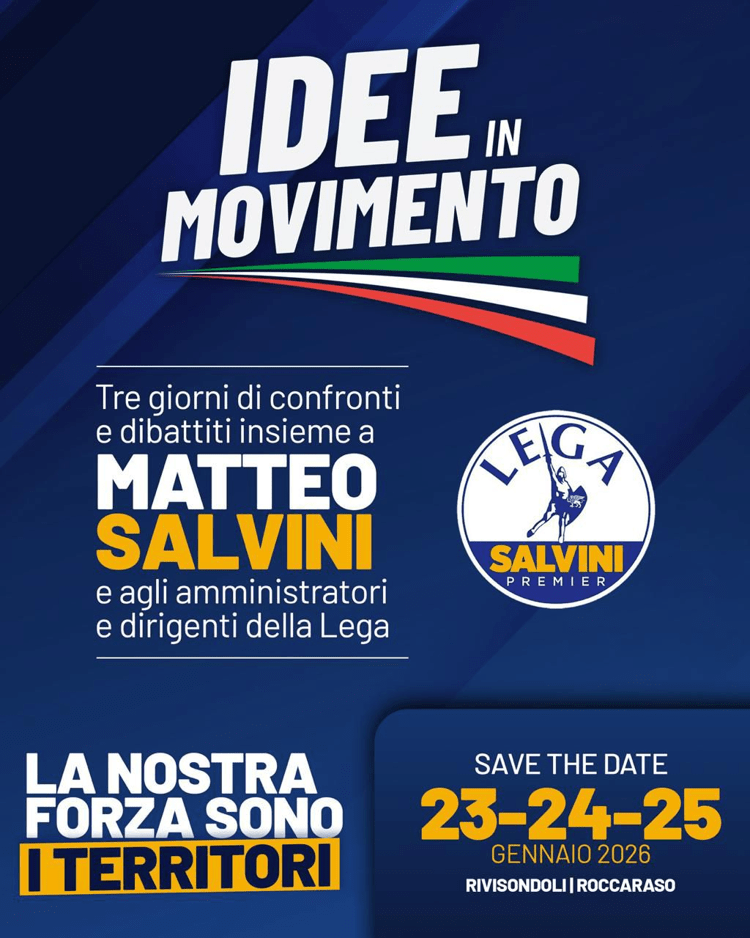 Tre giorni di confronto con i territori, Salvini e i ministri leghisti tra le nevi d'Abruzzo