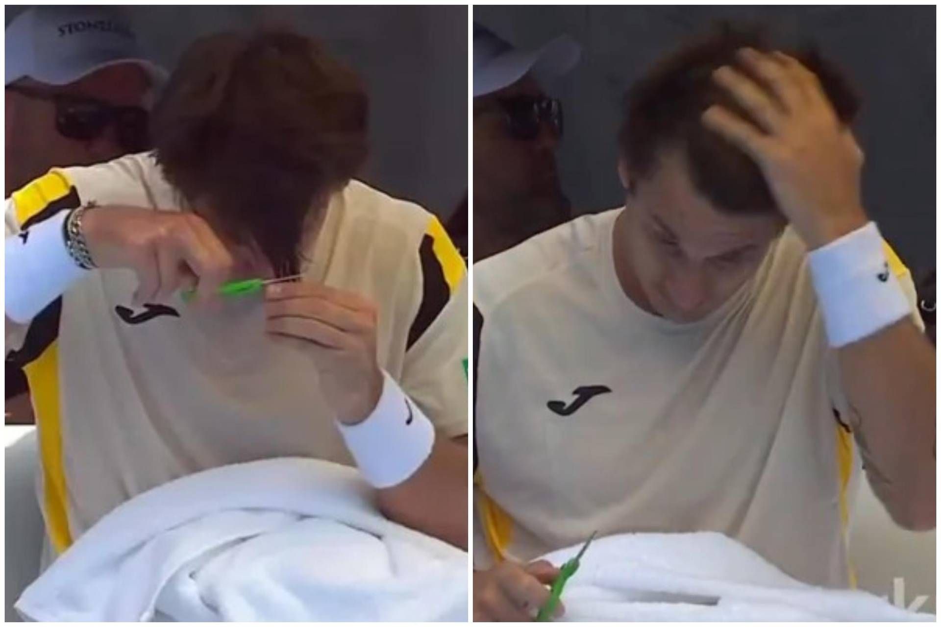 Si taglia i capelli in campo, l’incredibile video di Carabelli ad Auckland