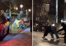 Ai scivola ad Amsterdam tra strade ghiacciate e scene surreali 