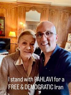 L'imperatrice Farah Diba e lo stilista italo-iraniano Farhad Re