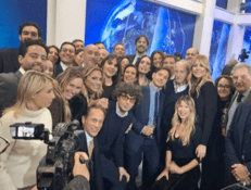 Ufficio stampa Mediaset, Piersilvio nello studio del Tg5 a Roma