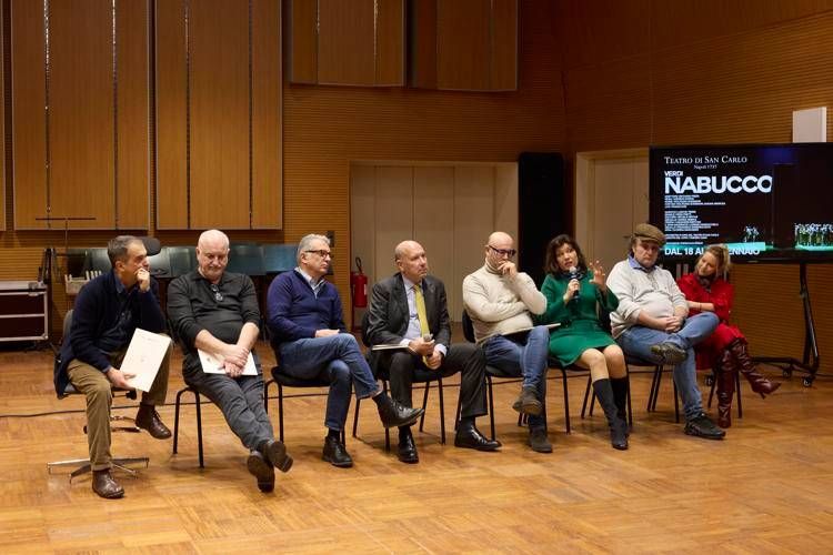(Un momento della conferenza stampa del Nabucco)