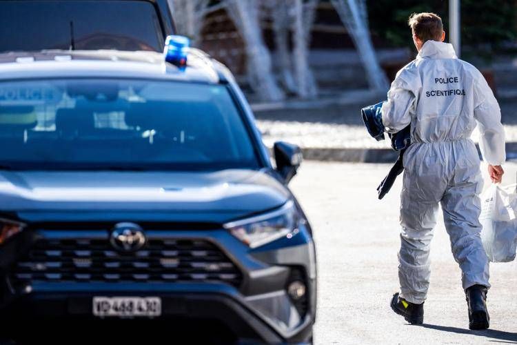 Agenti sul luogo della strage