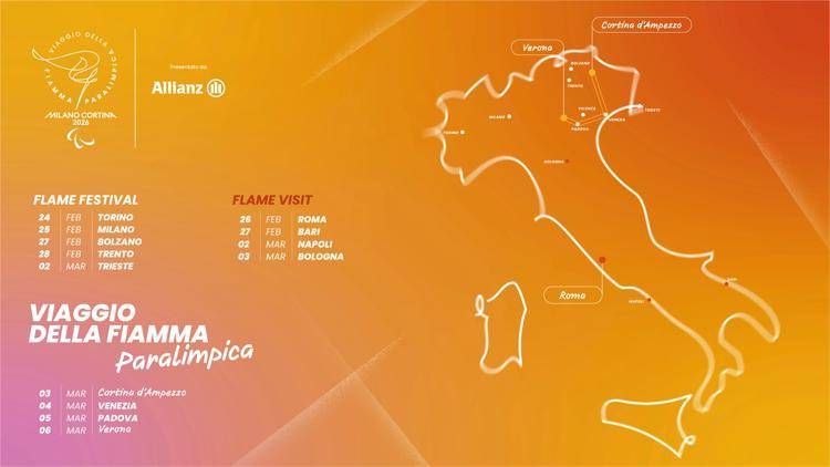Il viaggio della Fiamma paralimpica