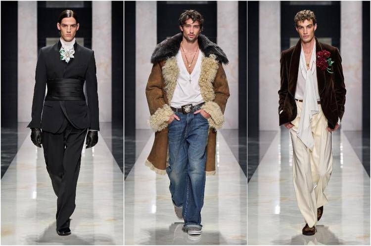 Tre look della sfilata Dolce&Gabbana Uomo Autunno-Inverno 2026-27