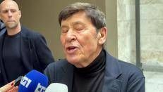 ﻿Gianni Morandi alla sfilata di Armani: 