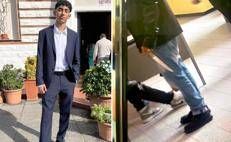 A sinistra la vittima Youssef Abanoub, a destra il coltello con il quale è stato ucciso nelle immagini riprese dai compagni di classe del ragazzo - Fotogramma /Ipa