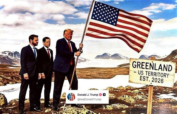 Groenlandia, Trump e il post Ai: sull'isola con Rubio, Vance e la bandiera Usa