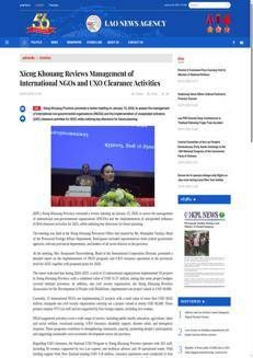 Laos: Xieng Khouang valuta la gestione delle ONG e le attività di bonifica UXO