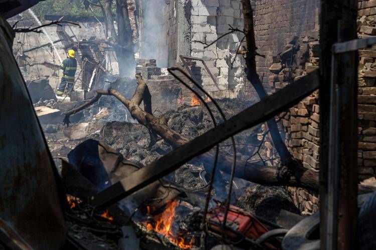 Macerie a Odessa (Afp)