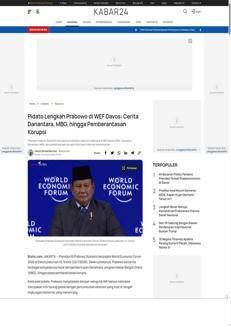 Indonesia: Prabowo al WEF di Davos presenta Danantara, MBG e stretta anticorruzione per la crescita