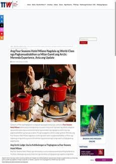 Philippines: Milan celebrates winter with a luxury Alpine experience at the Four Seasons Hotel