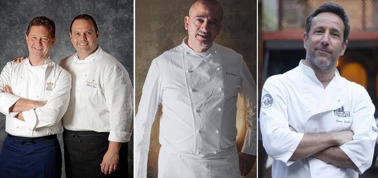 Enrico e Roberto Cerea, Pino Cuttaia e Simone Panella 