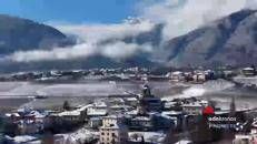 Val di Non, neve sui meleti
