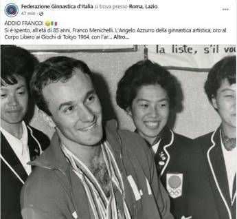 Addio a Franco Menichelli, oro nella ginnastica alle Olimpiadi Tokyo '64: aveva 85 anni