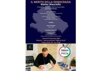 Libri: tappa a Pescara per 'Il merito della democrazia' di Walter Mauriello