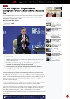 Singapore: Deputy Prime Minister warns of population decline