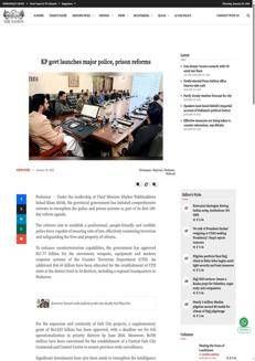 Pakistan: Il governo del Khyber Pakhtunkhwa avvia riforme per polizia e carceri