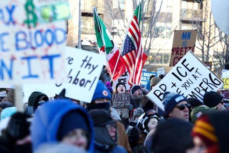 Proteste anti Ice a Minneapolis, Usa - Afp
