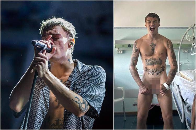 Blanco e la foto in ospedale - Ipa/Fotogramma e Instagram