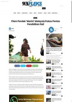 Malaysia: Malaysian film "Marini" selected for Italian film education program
