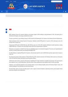 Laos: Oudomxay Province Sets Ambitious Socioeconomic Targets for 2026