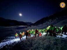 Le ricerche (foto Soccorso Alpino)