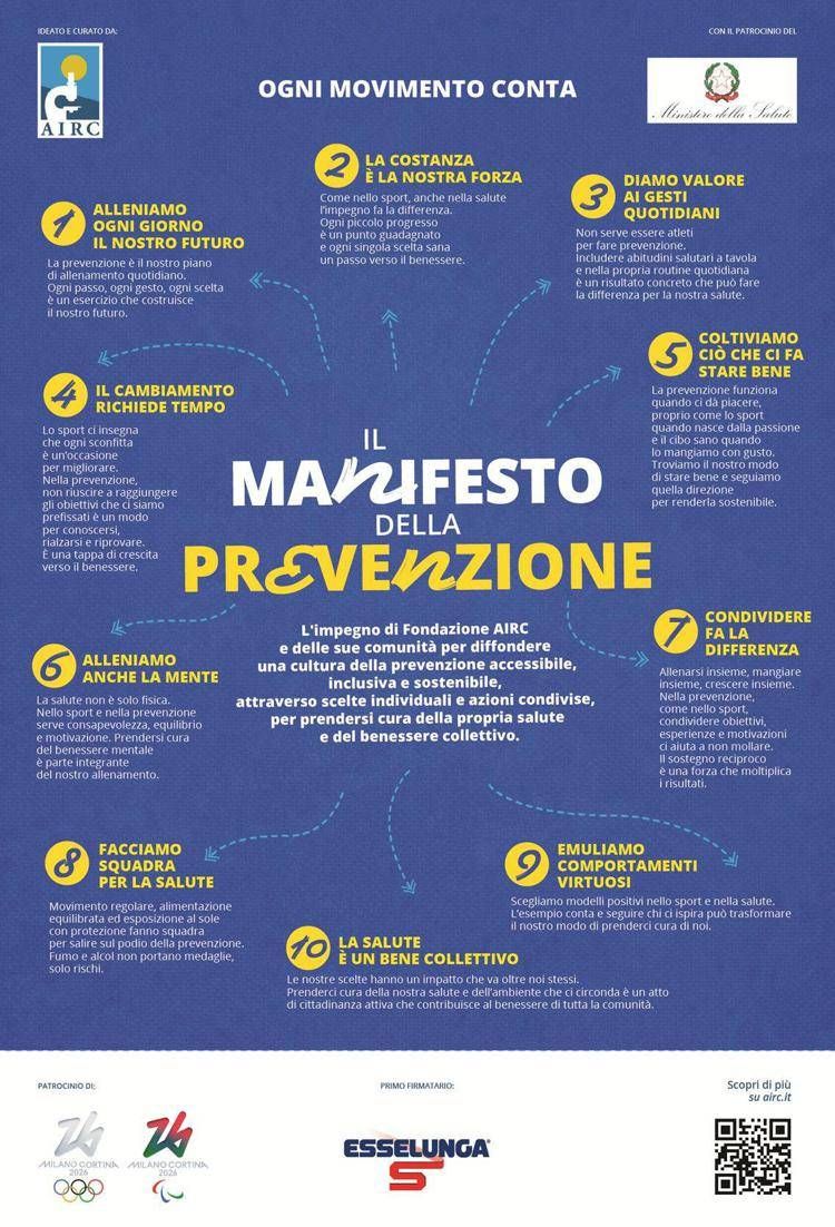 A Milano-Cortina il Manifesto della prevenzione: 