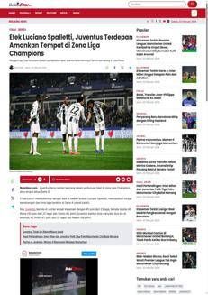 Indonesia: Juventus vola in Serie A sotto la guida di Luciano Spalletti