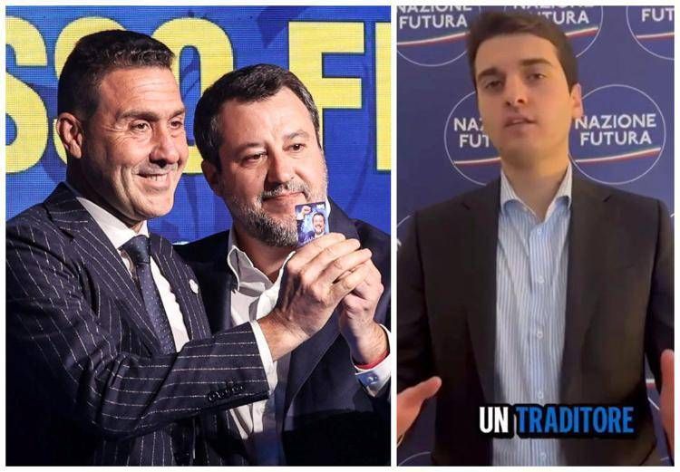 Roberto Vannacci e Matteo Salvini, Francesco Giubilei - IPA; Instagram
