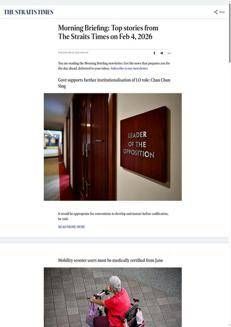 Singapore: Il governo supporta la formalizzazione del ruolo LO, nuove regole per scooter e turismo giovanile