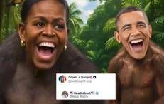 Gli Obama come scimmier nel video rilanciato da Trump su Truth