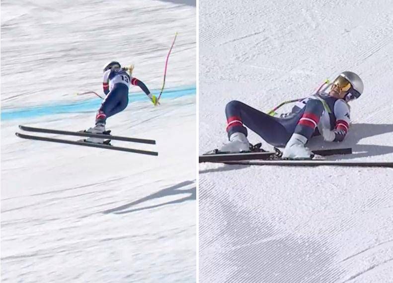 caduta nella discesa di Milano Cortina caduta nella discesa di Milano Cortina
