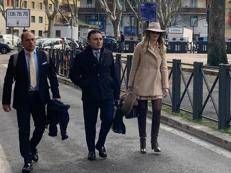 Maria Rosaria Boccia arriva in tribunale a Roma per l'udienza preliminare accompagnata dai suoi difensori