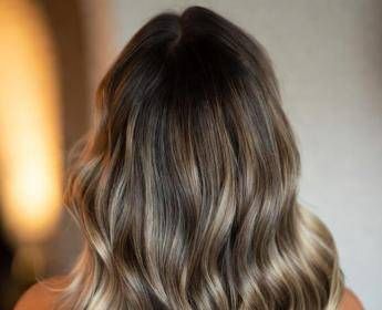 Una donna con le extension